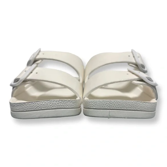 MIA Sandal Slides Buckle Straps Women’s 8 White - Picture 5 of 8